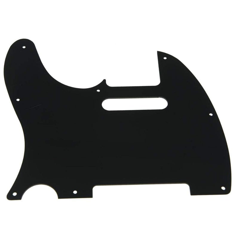 KAISH 8 Hole Tele Guitar Pickguard TL Pick Guard Scratch Plate for USA/Mexico Telecaster/Tele Black 1 Ply - Image 2